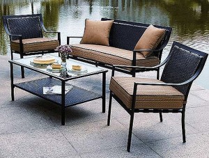 Hometrends Braddock Heights 4-Piece Patio Conversation Set Replacement Cushions