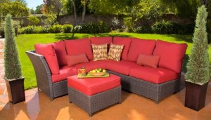 Hometrends Rushreed 3-Piece Outdoor Sectional Sofa Set Replacement Cushions